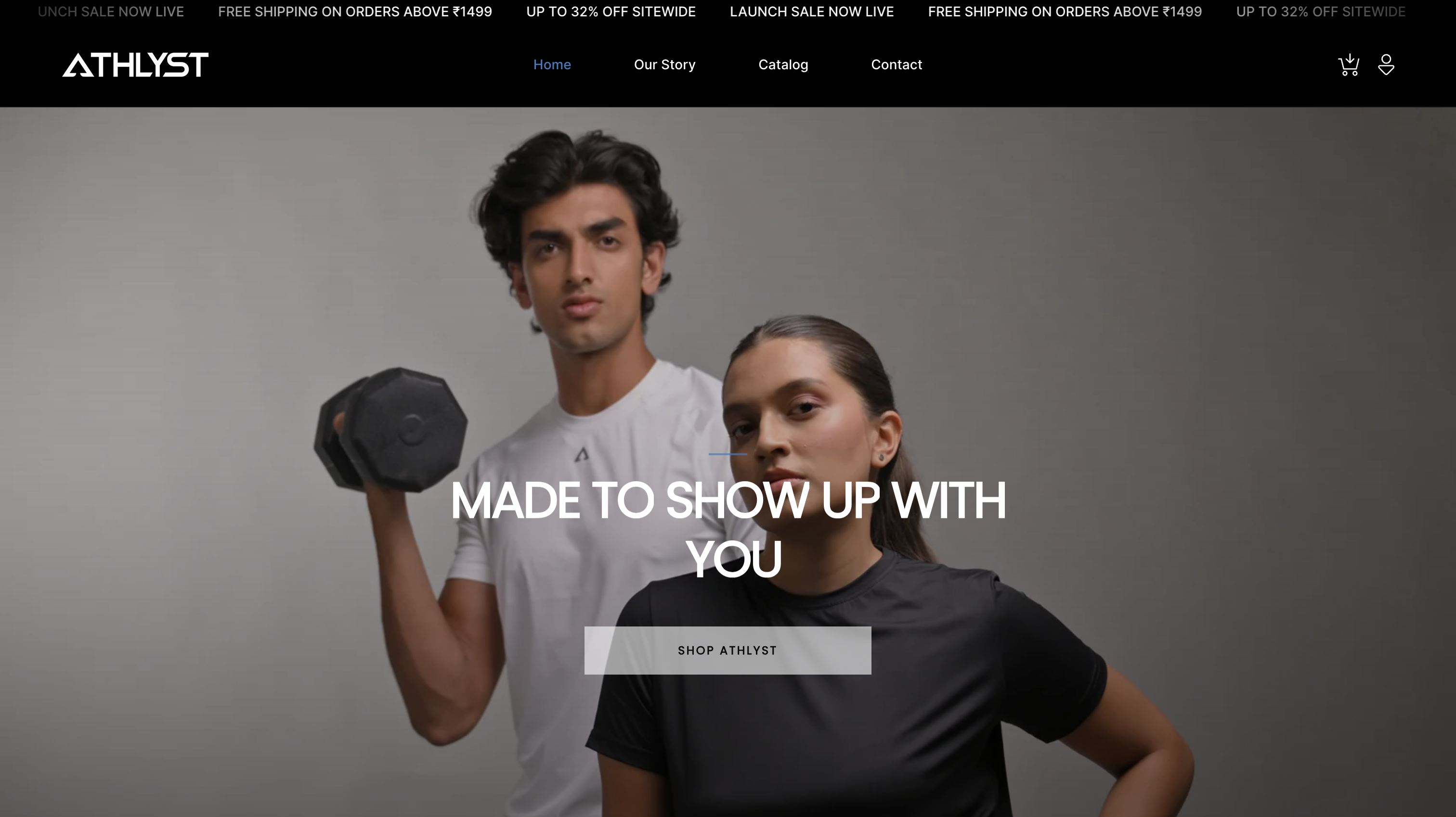 Athlyst - E-Commerce project by nLivTech Mumbai